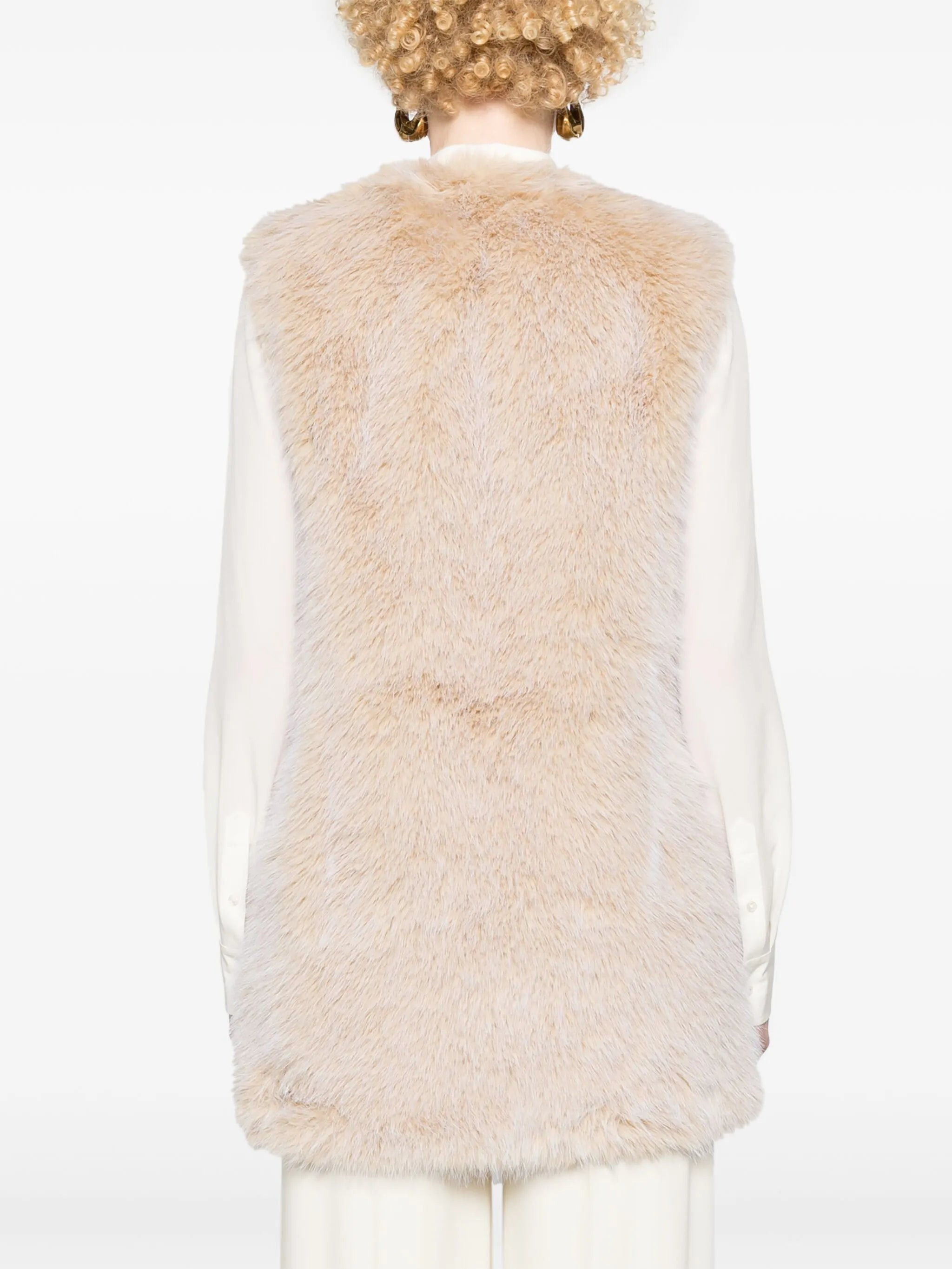 Herno Collarless Faux-fur Gilet - 2