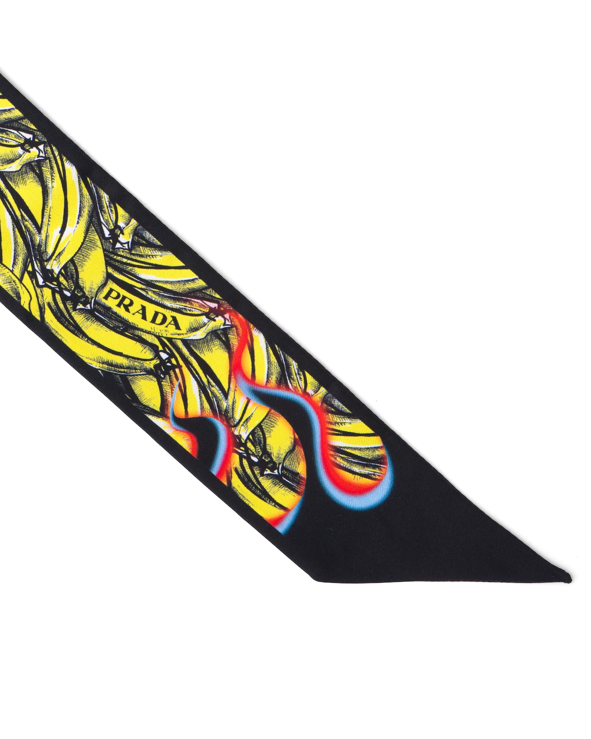 Double Match Bananas printed silk skinny scarf 2