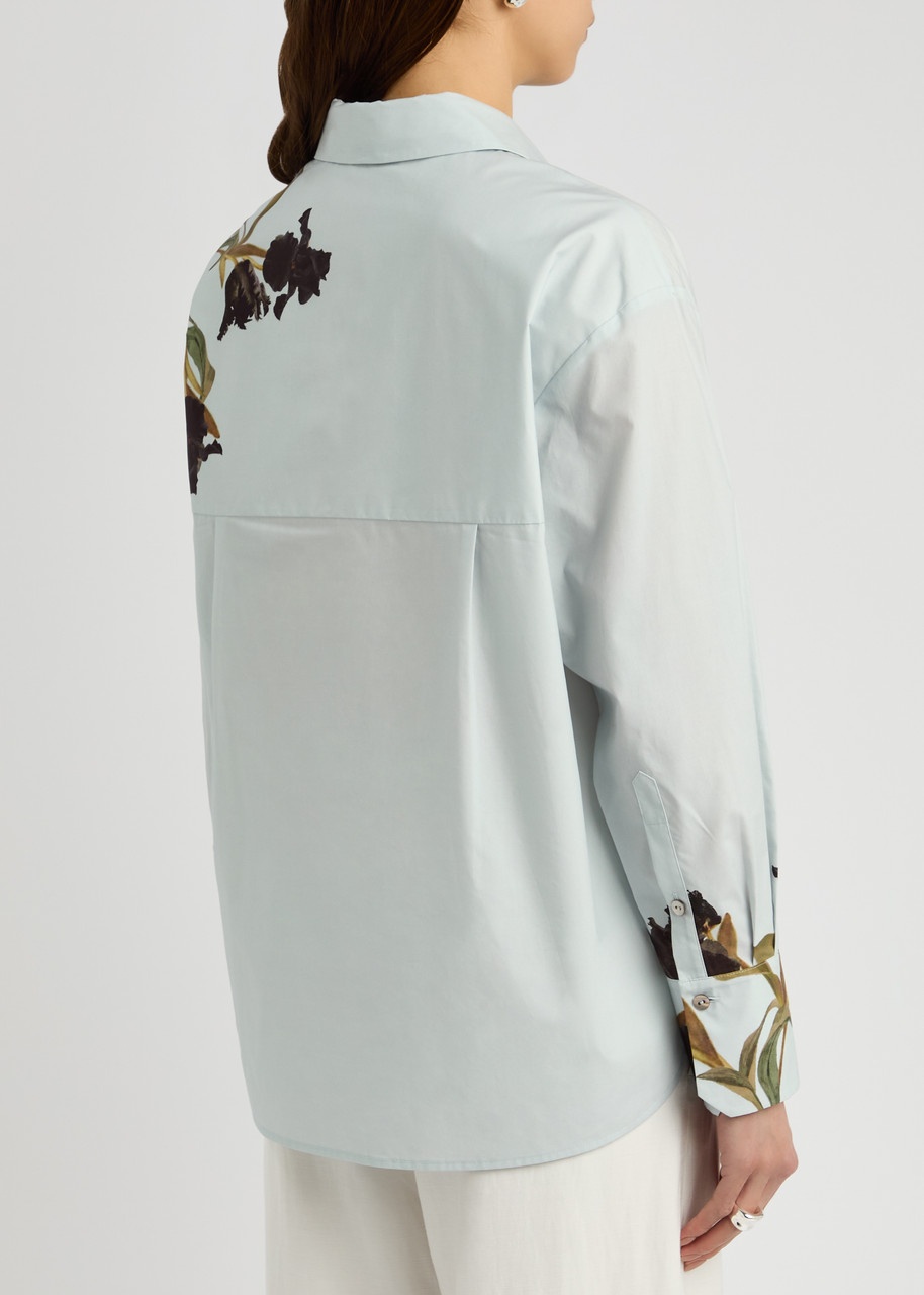 Vince Floral-print Cotton-poplin Shirt - 3
