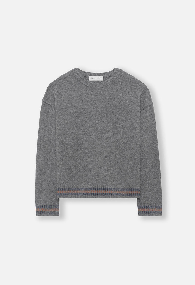 BRUSHED WOOL VARSITY CREW 1