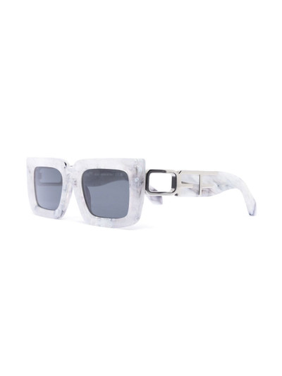 Off-White Boston logo-plaque sunglasses outlook