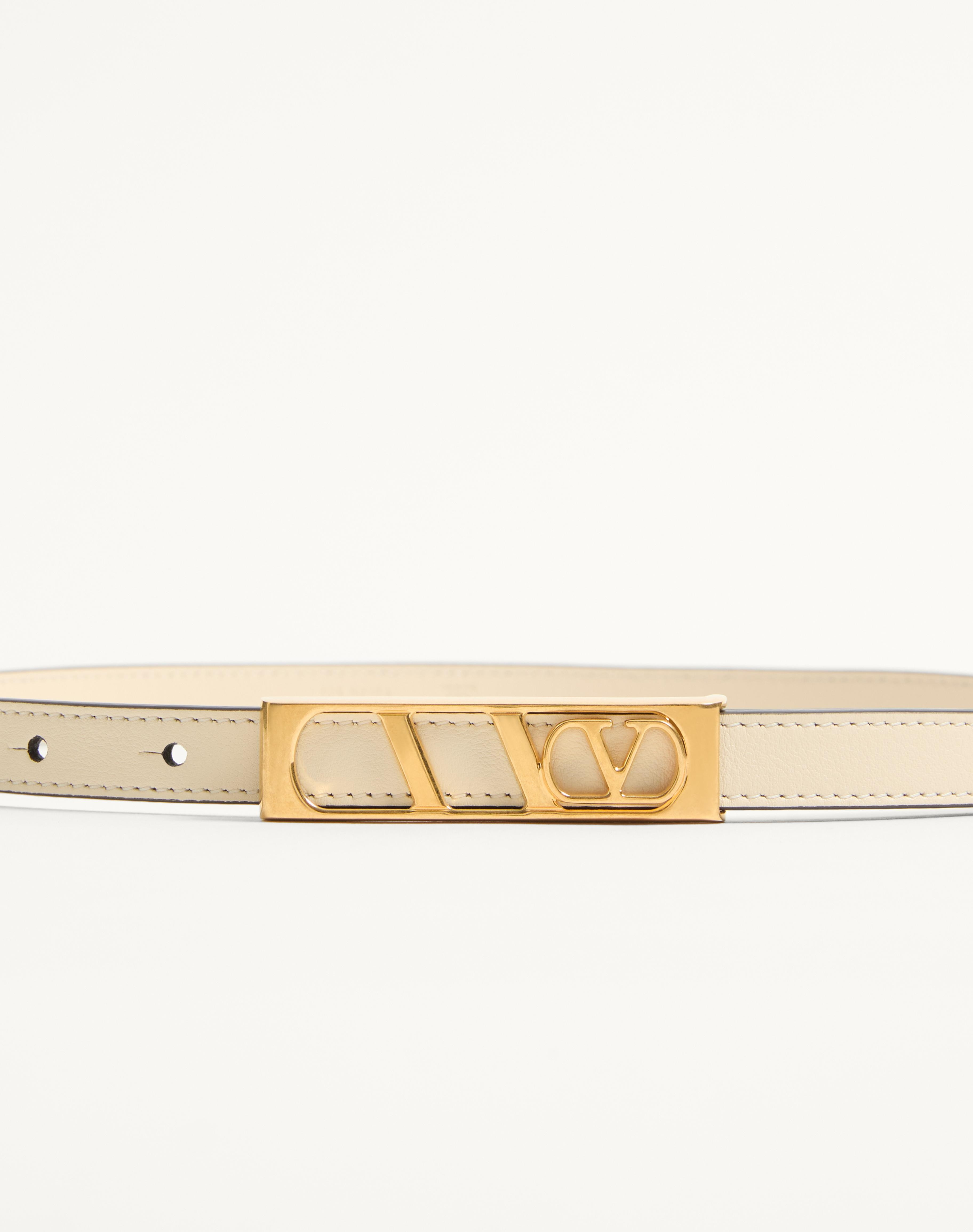 VLOGO SIGNATURE BELT IN SHINY CALFSKIN 15 MM - 4