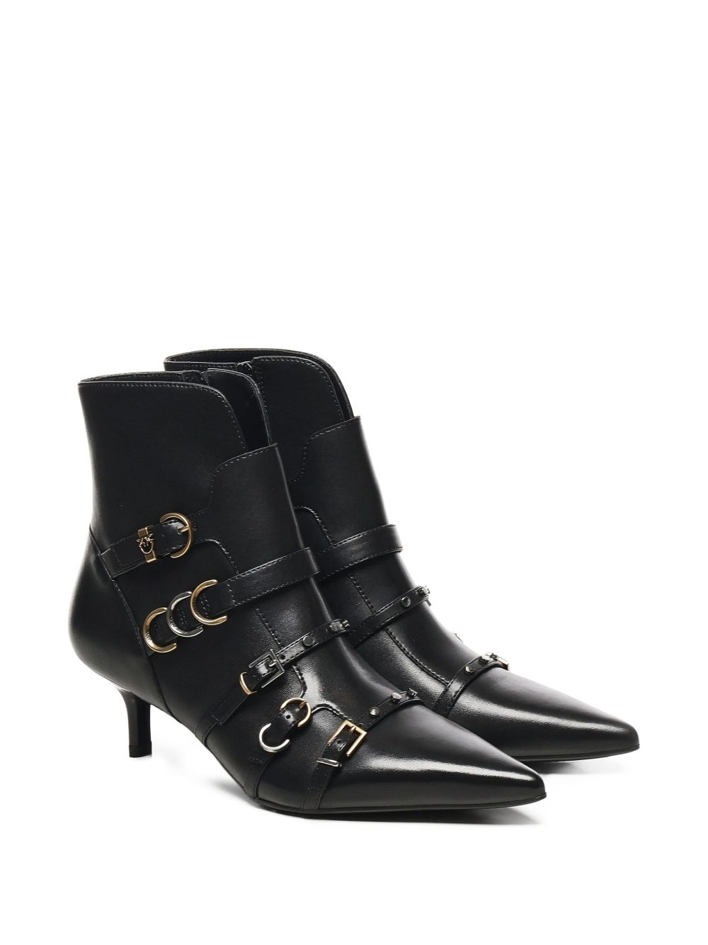 buckle-detail pointed-toe boots - 2