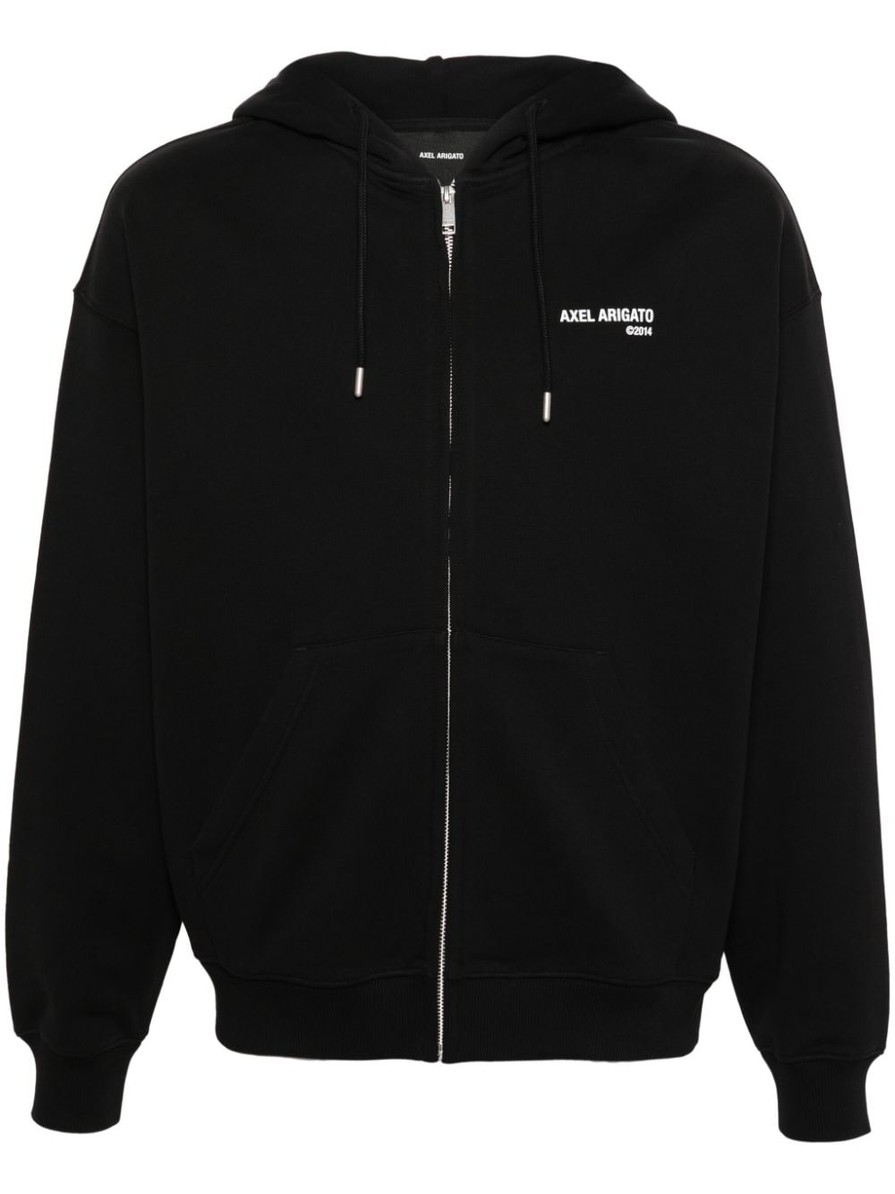 logo-print zip-fastening hoodie - 1