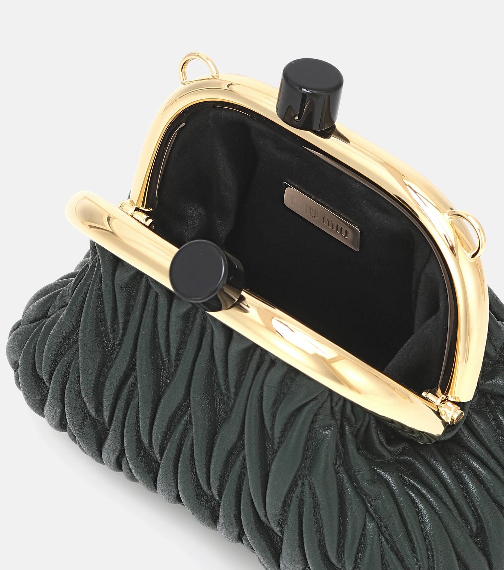 Miu Belle Mini matelassé leather clutch - 3