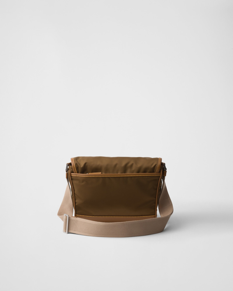 Re-Nylon and leather shoulder bag 3