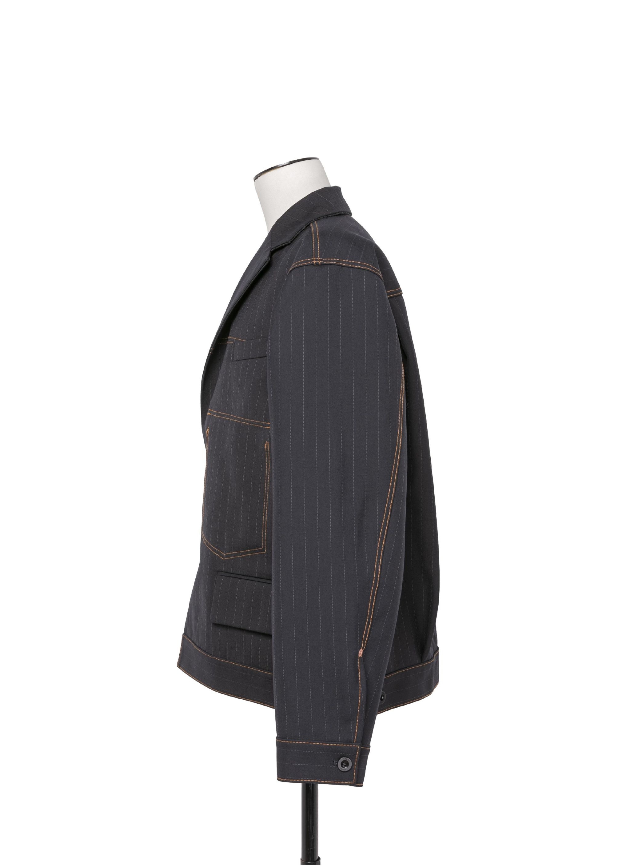 Chalk Stripe Bonding Jacket - 2