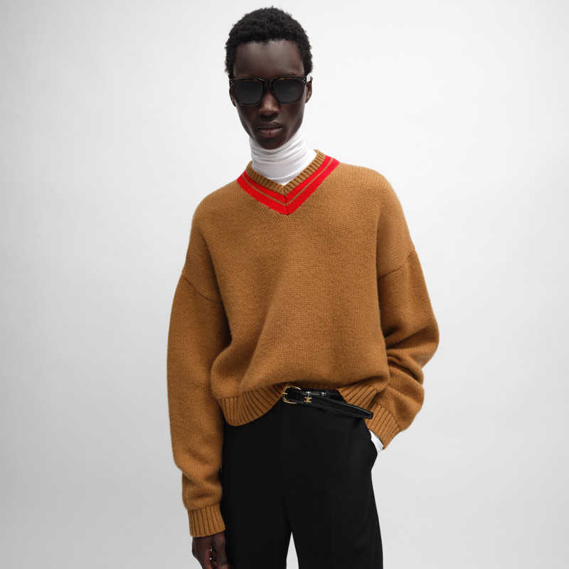 CELINE v-neck sweater IN cashmere outlook