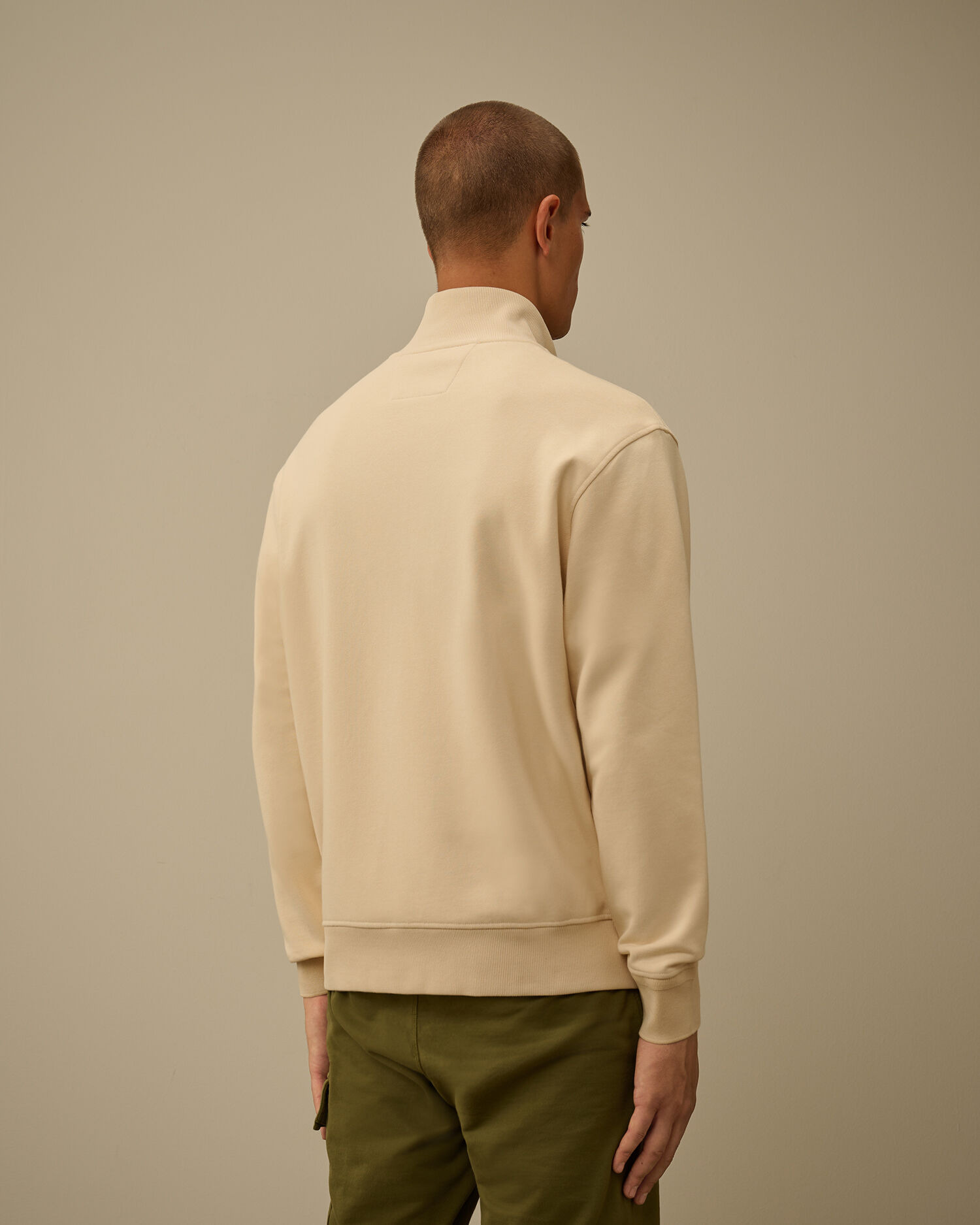 Diagonal Raised Fleece Full Zip Sweatshirt - 4