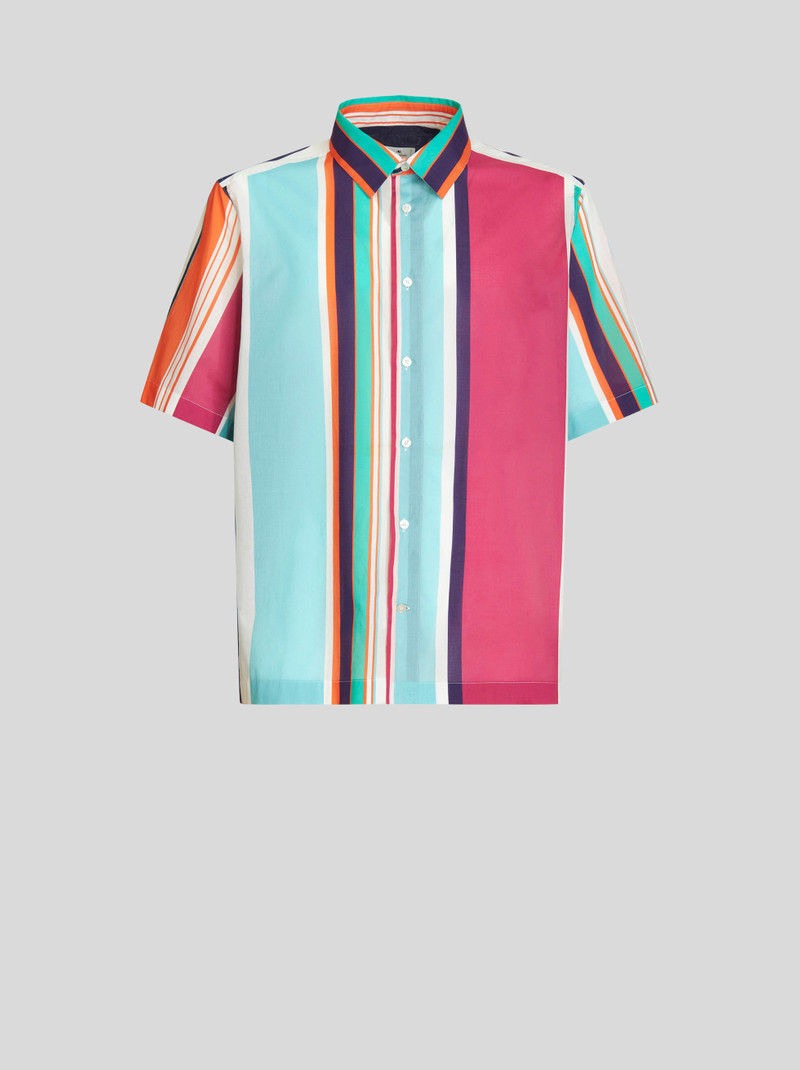 SHORT-SLEEVED STRIPED SHIRT - 1