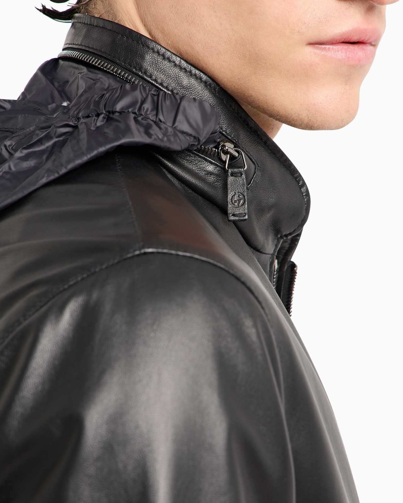 Nappa leather blouson with zip - 6