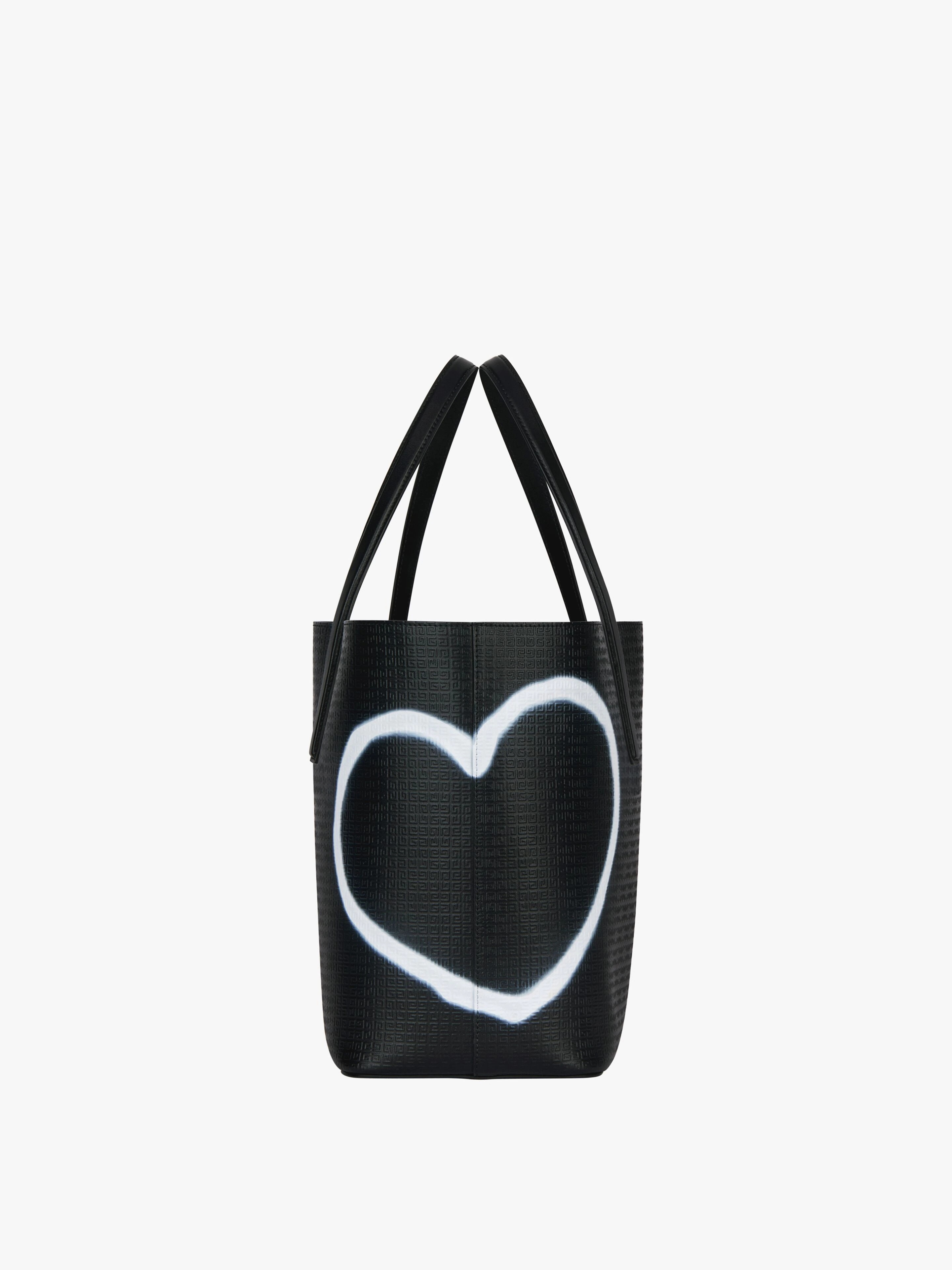 WING SHOPPING BAG IN 4G LEATHER WITH TAG EFFECT PRINTS - 3