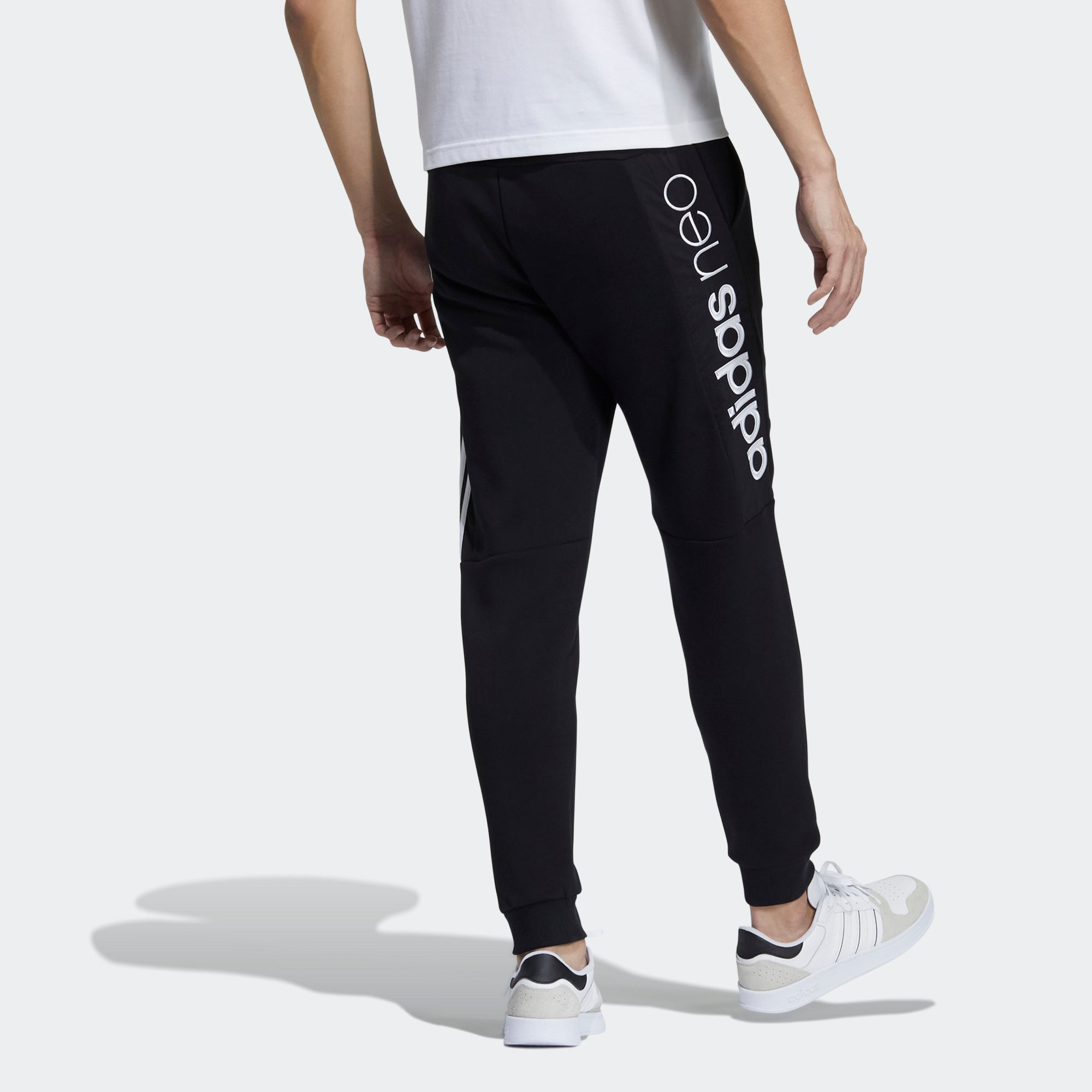 adidas neo M Cs Db Tp 2 Logo Stripe Athletics Sports Knit Bundle Feet Pants Black GP5681 - 3