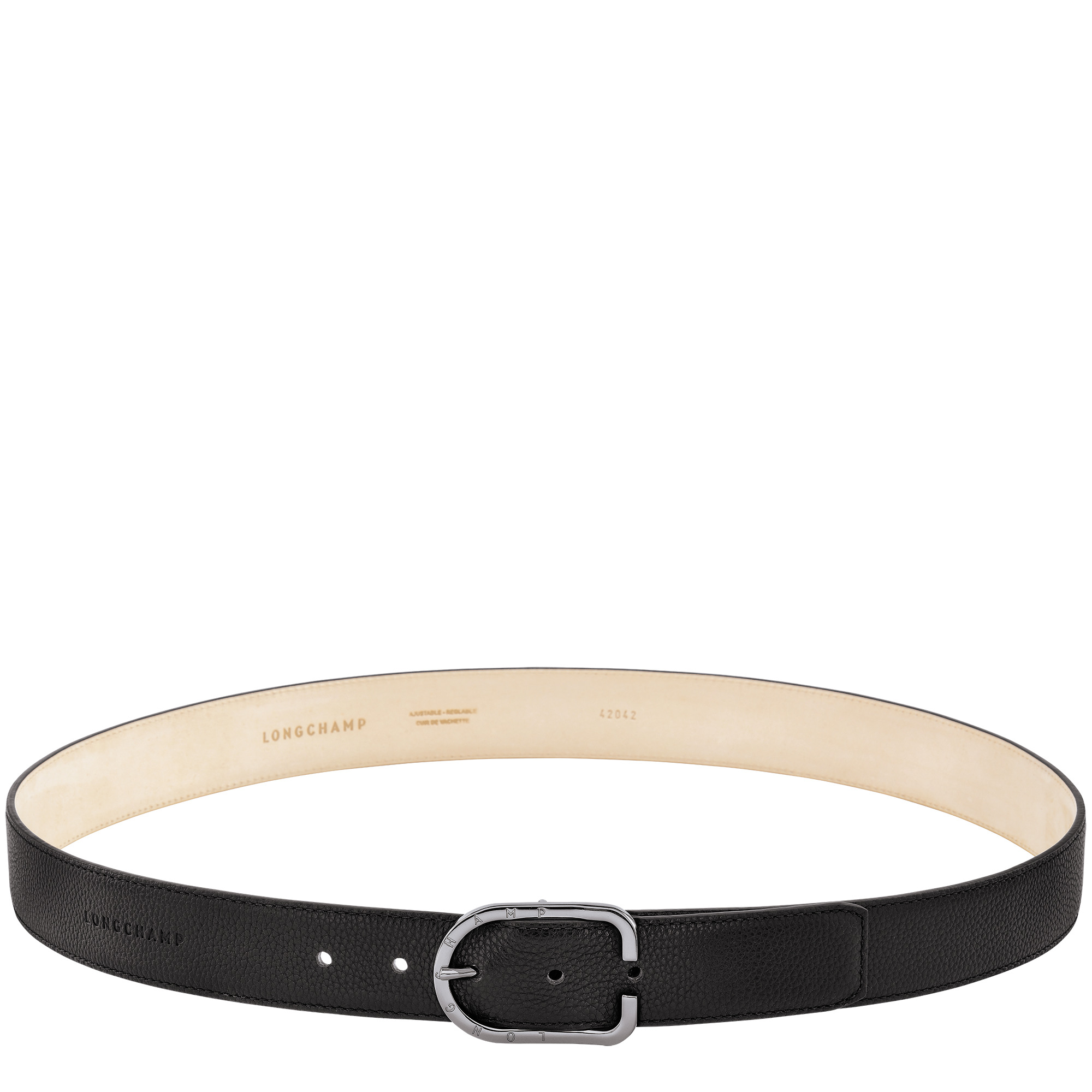 Le Foulonné Men's belt Black - Leather - 1
