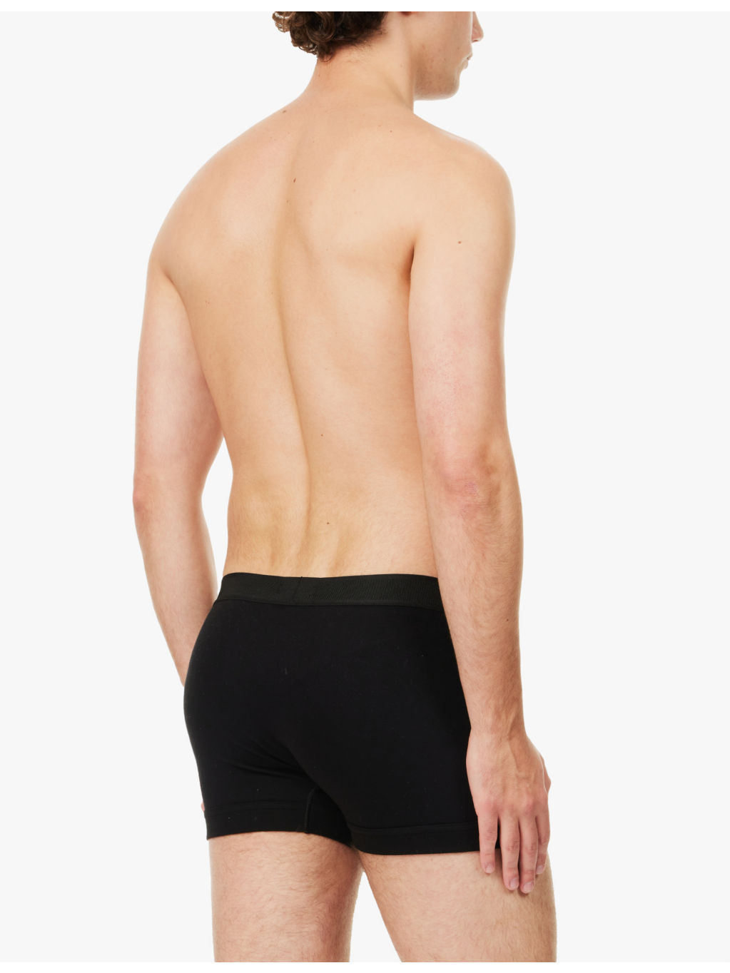 Branded-waistband pack of two stretch-cotton trunks - 3