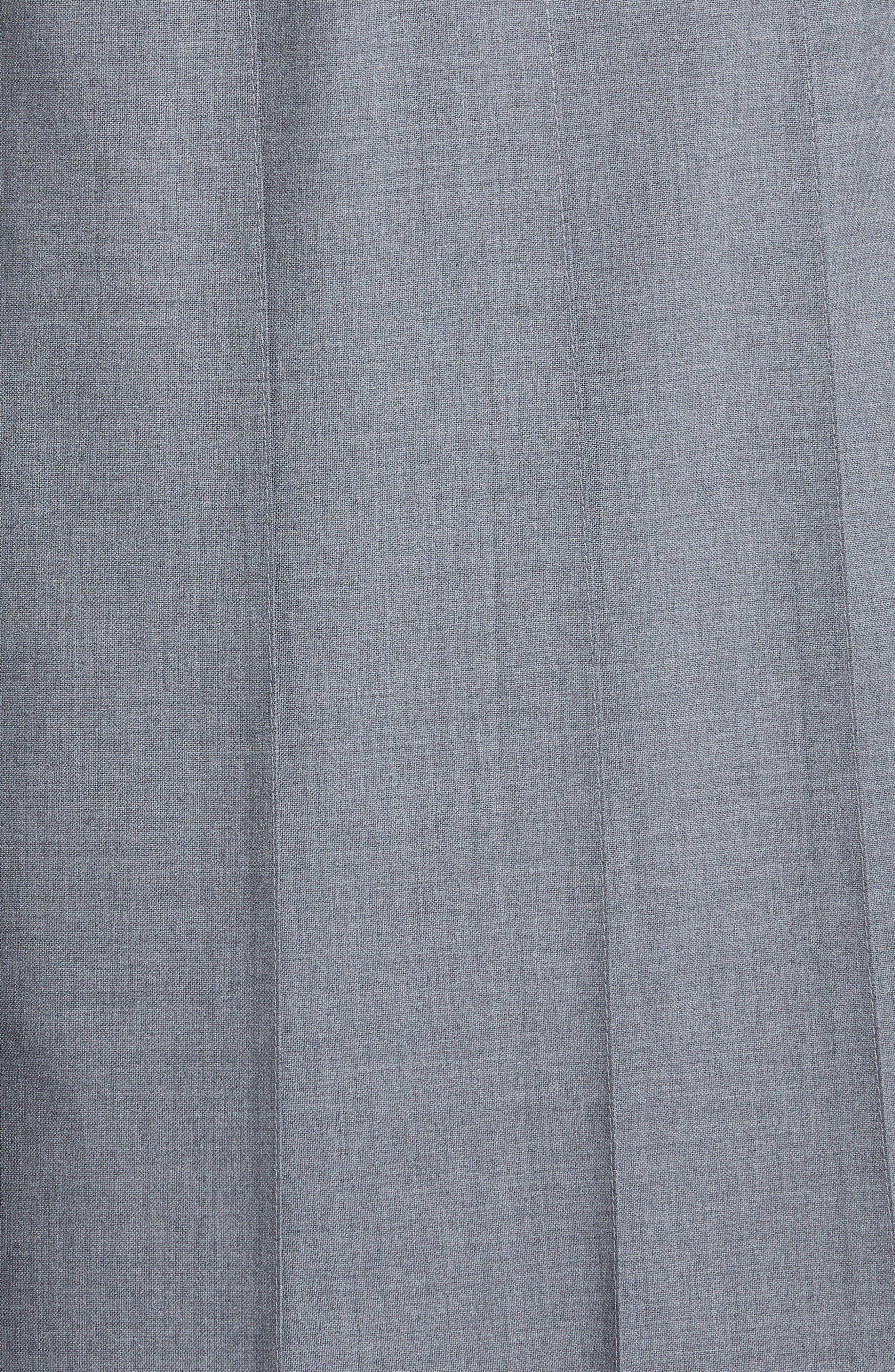 Drop Back Pleated Wool Skirt - 6