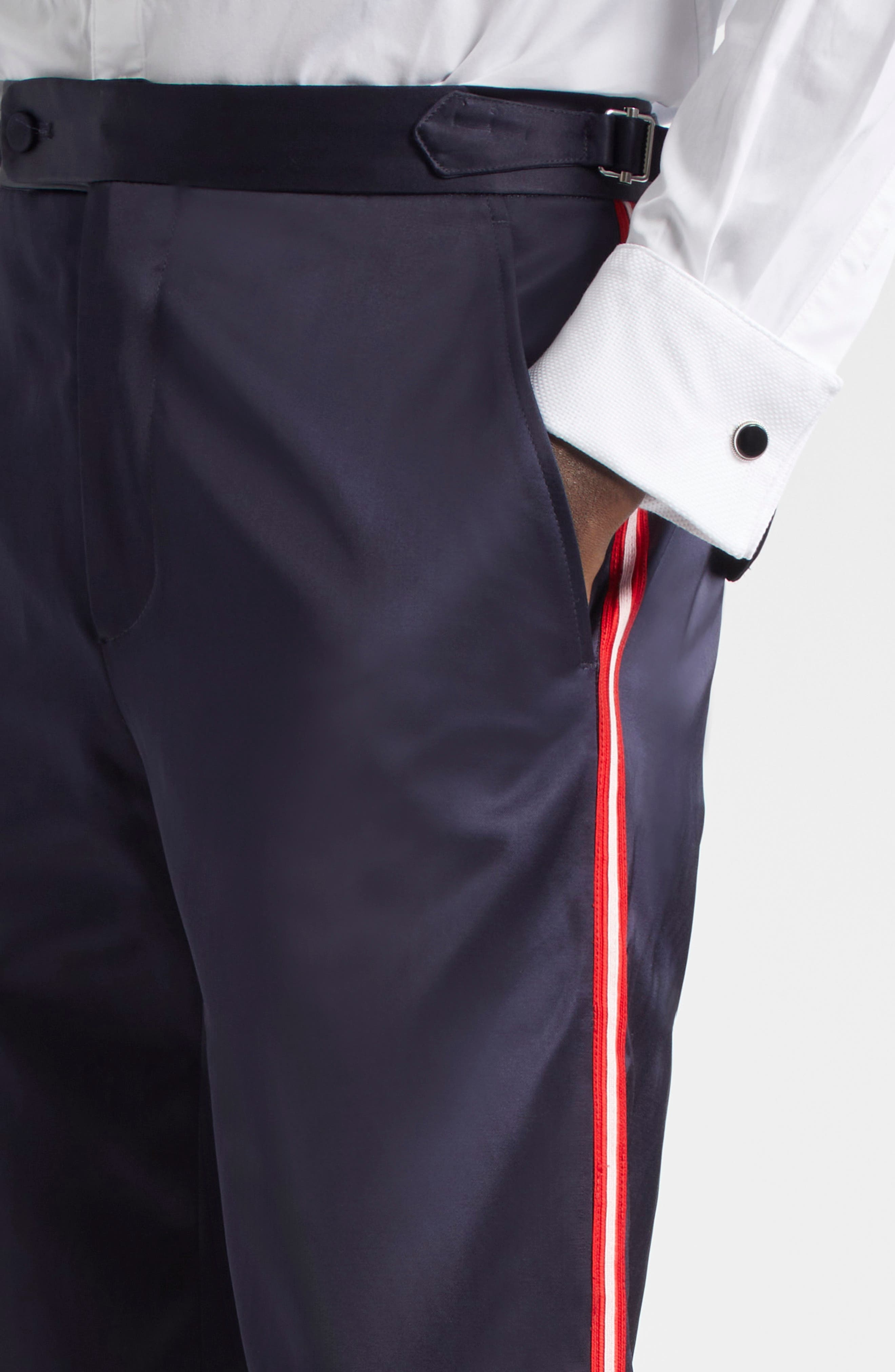 Bode Major League Side Stripe Suiting Trousers in Navy at Nordstrom - 5