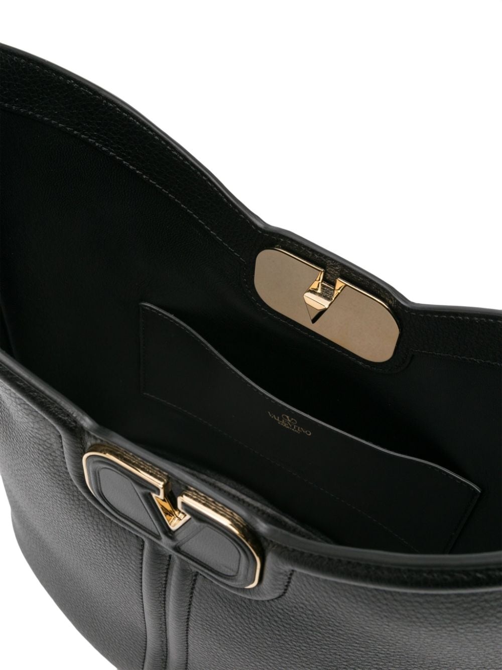 VLogo leather shoulder bag - 5