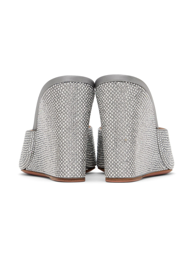 Silver Lupita Crystal 95 Heeled Sandals 2