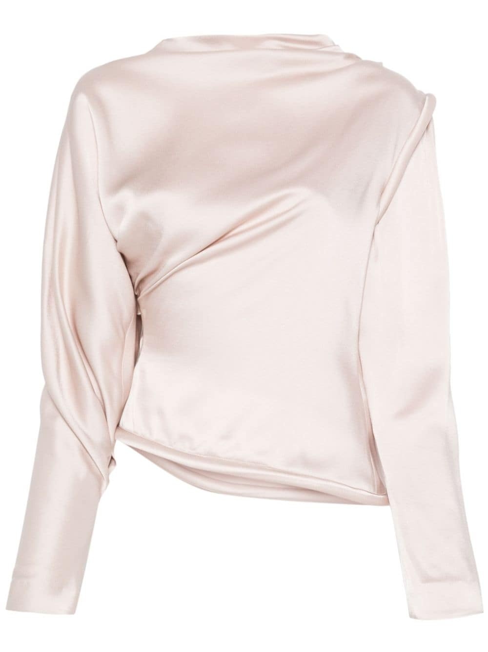 crepe satin blouse - 1