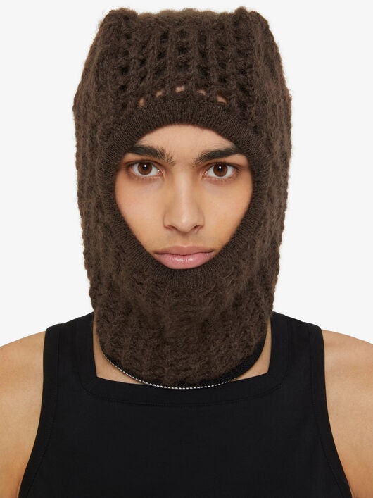 HOOD WITH HORNS IN MESH EFFECT KNIT - 2