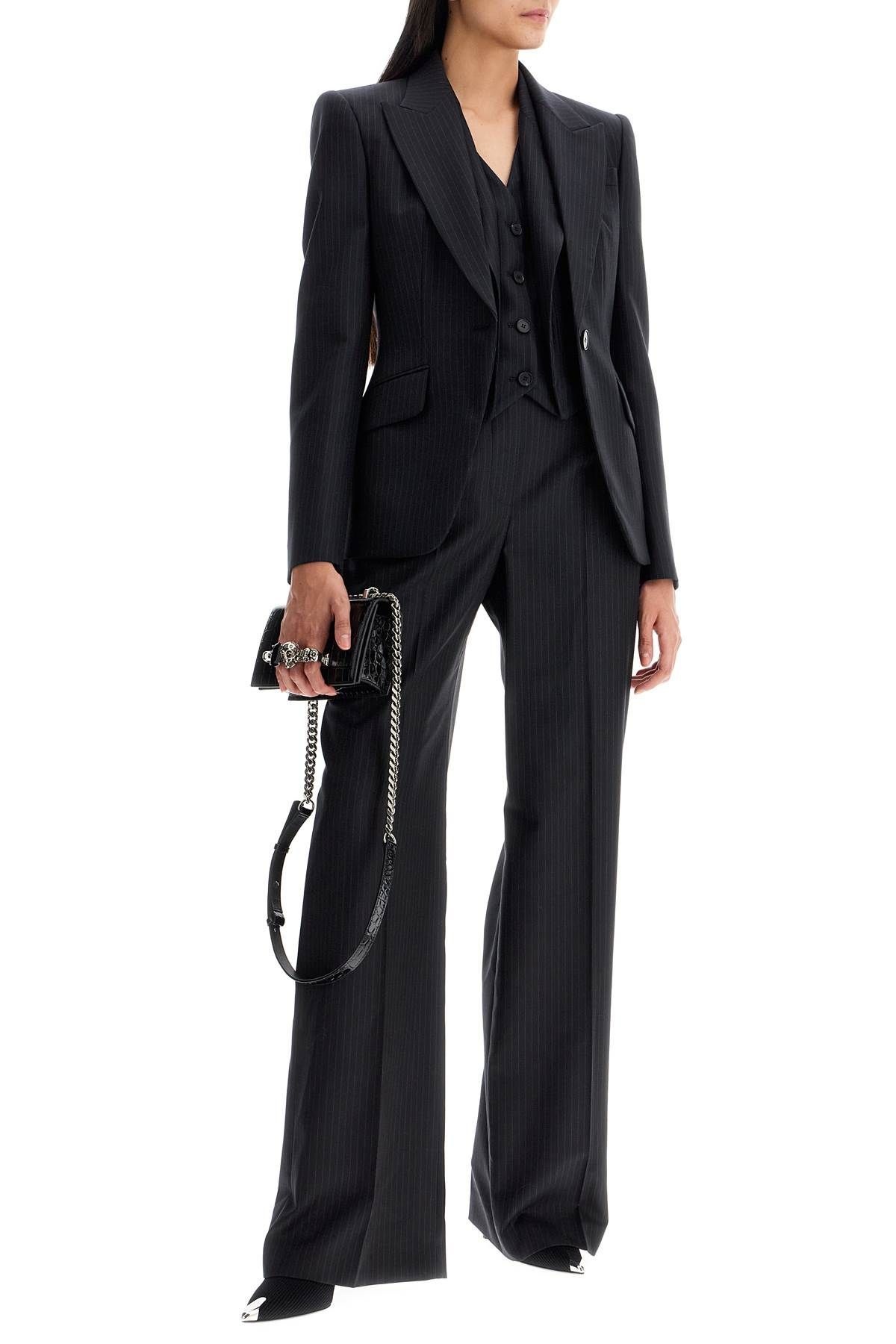 【送料&関税込】Alexander McQueen Pinstriped Single-breasted Alexander McQueen Women's Pinstripe Single-breasted Jacket