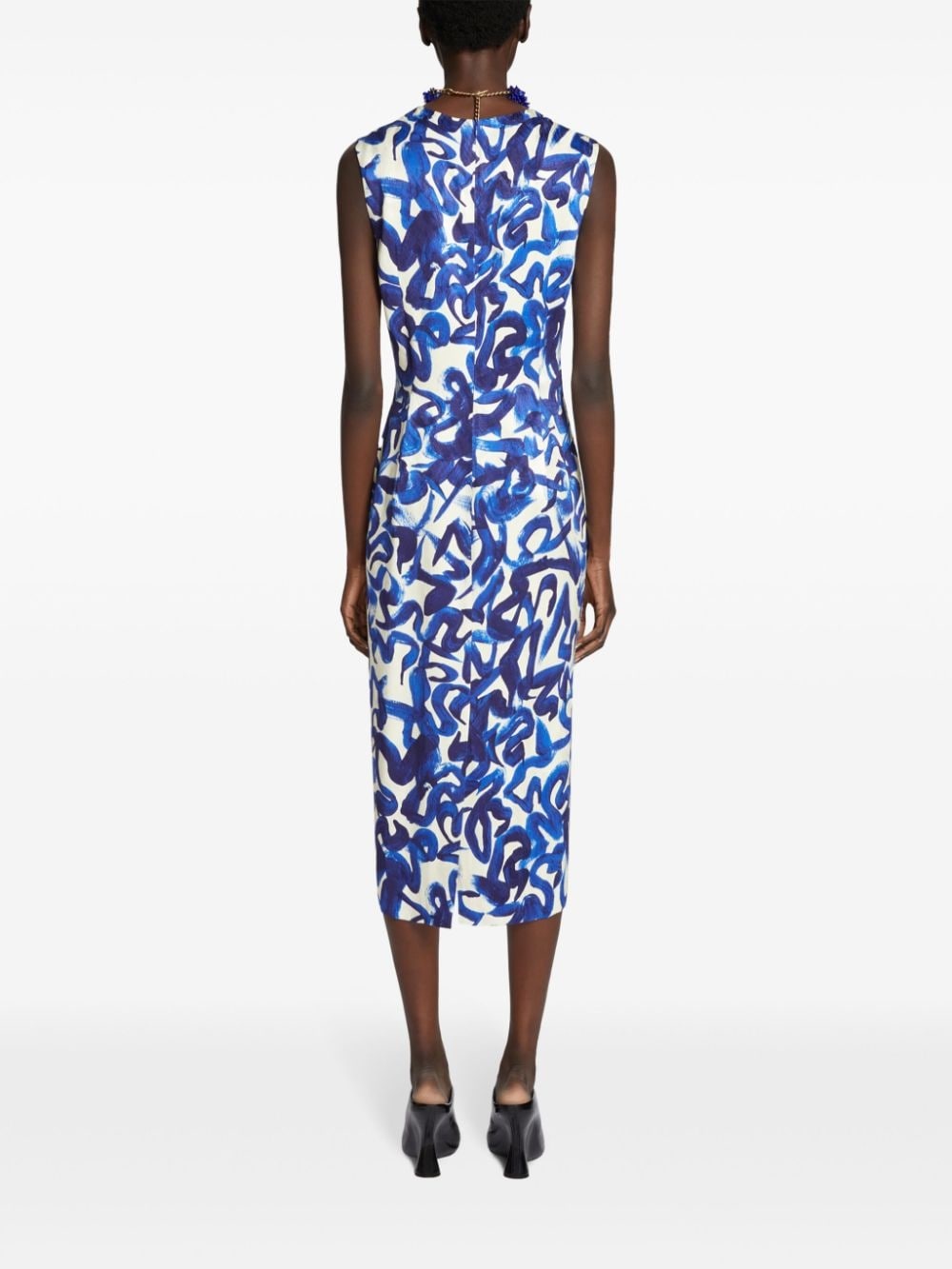 abstract-print midi dress - 4