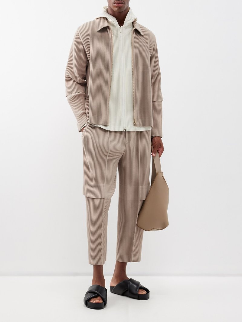 Technical-pleated hoodie - 2