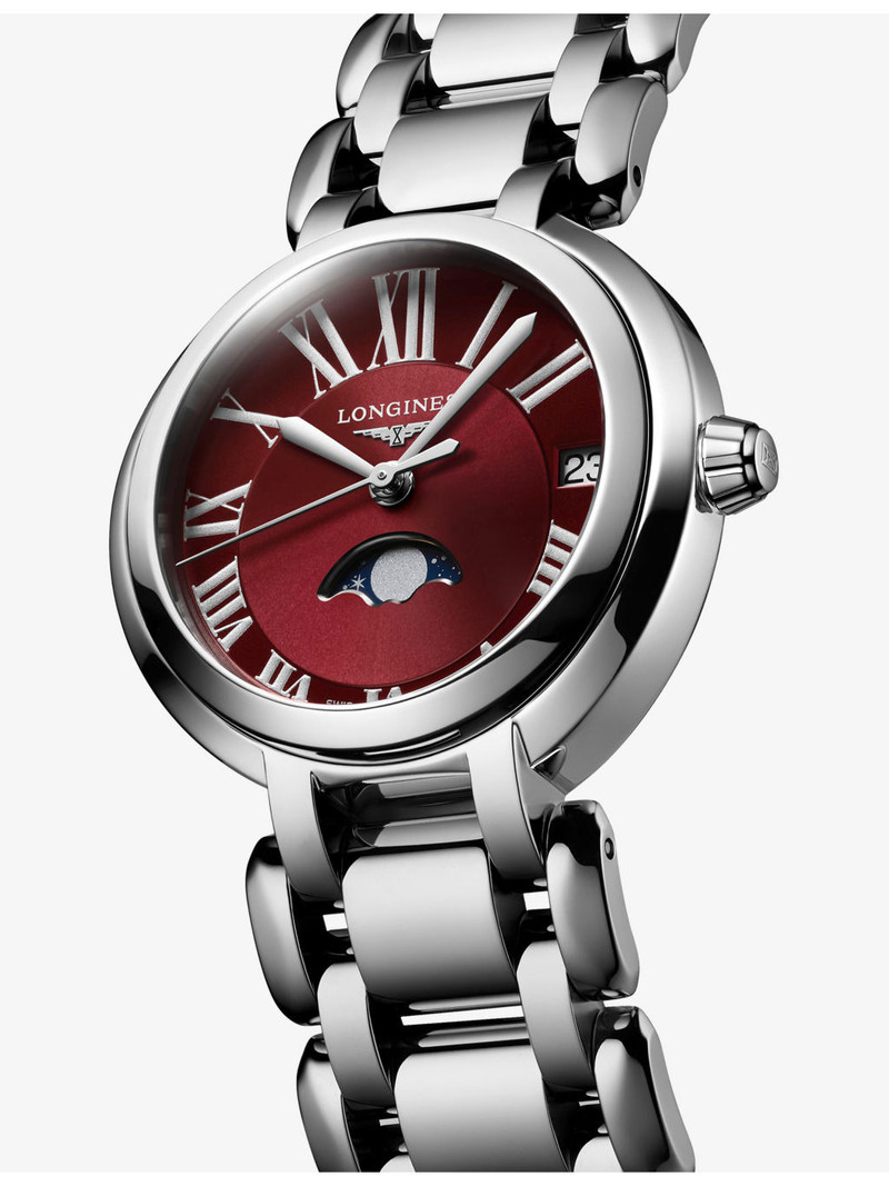 Longines L8.115.4.92.6 PrimaLuna Moonphase Stainless-Steel Quartz Watch outlook