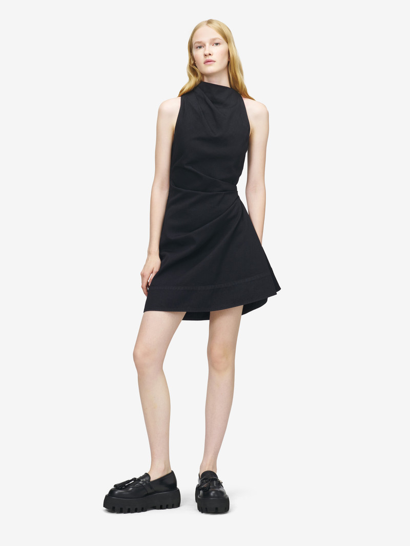 Alexander McQueen Denim Asymmetric Mini Dress outlook