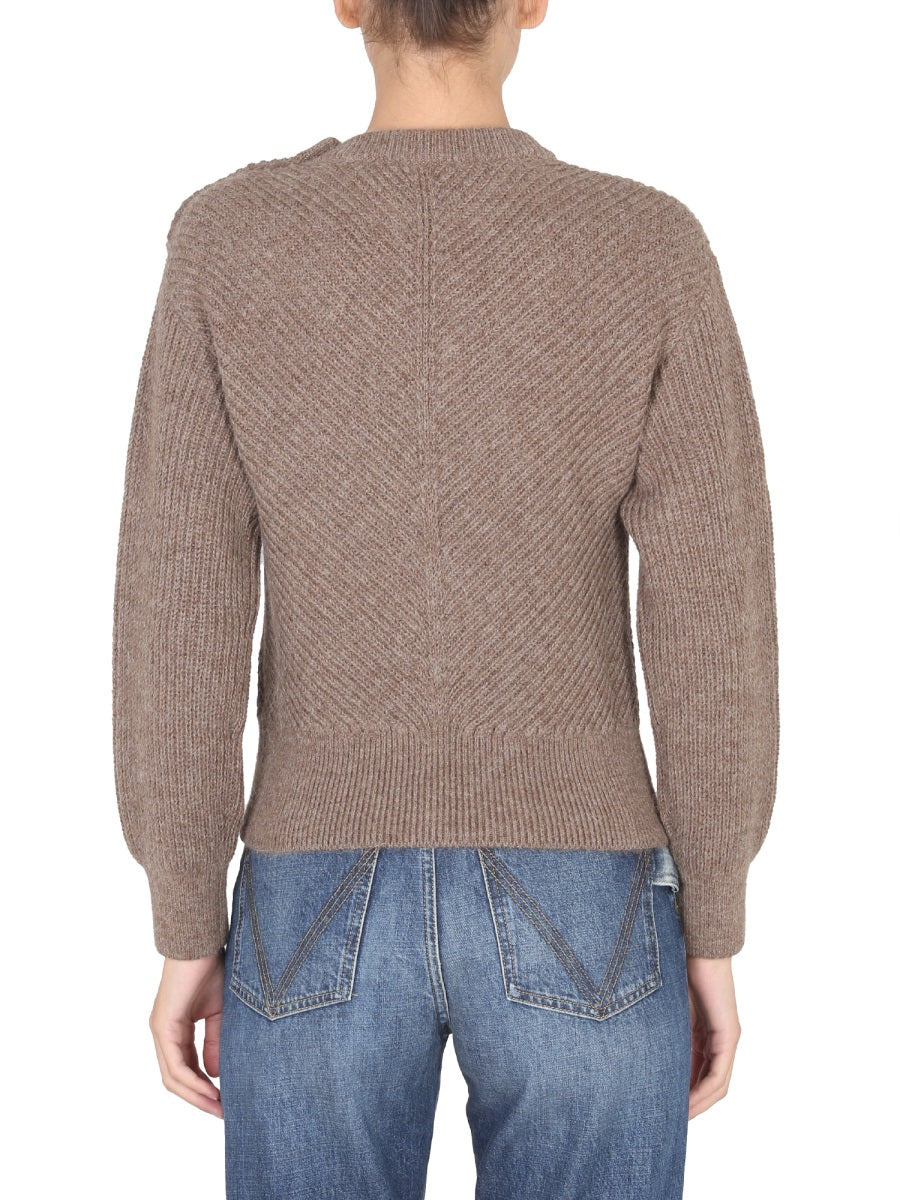 Bottega Veneta Women Alpaca Knit With Chevron Pattern - 2