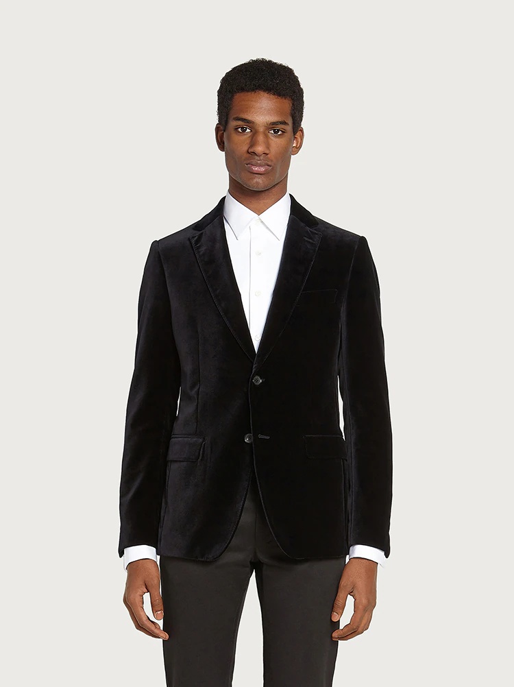 VELVET SINGLE BREASTED JACKET - 2