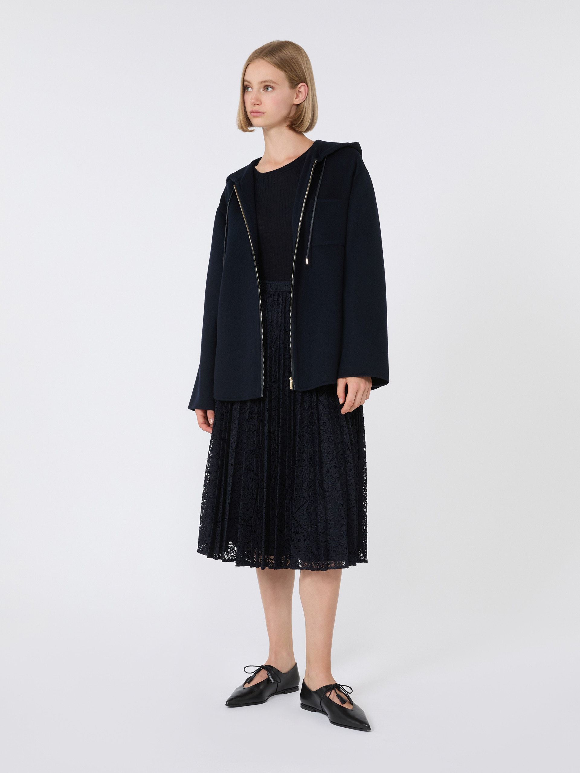 LEANDRO Plissé-pleated lace skirt - 2