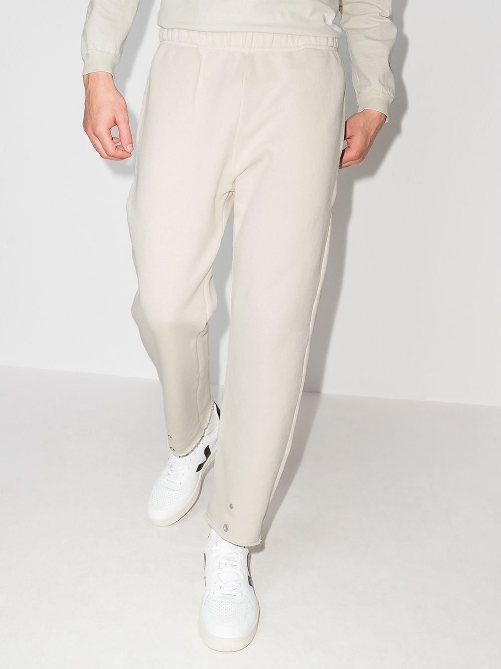 snap-button cotton track pants - 2