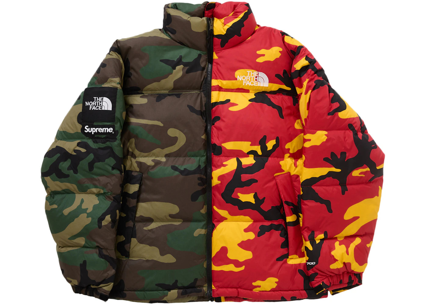 Supreme The North Face Split Nuptse Jacket Woodland Camo - 2
