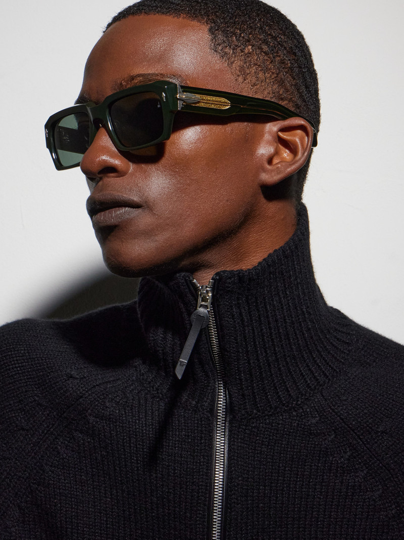 Dakota Rectangular-Frame Acetate Sunglasses 5