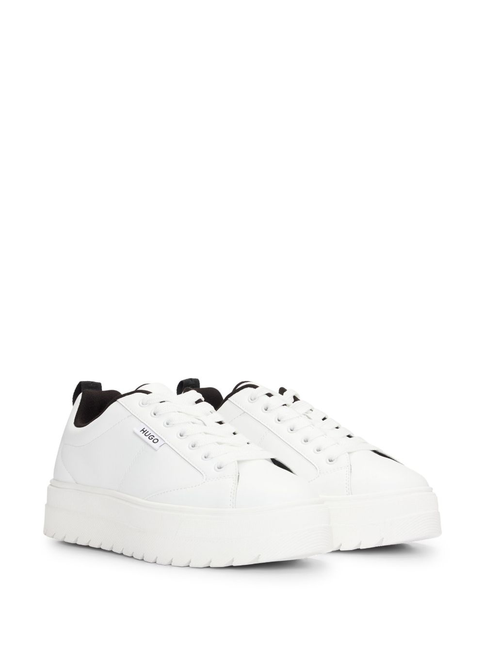 logo-patch platform sneakers - 2