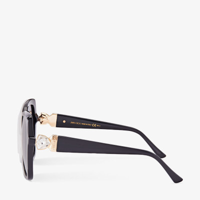 JIMMY CHOO Manon
Black Square-Frame Sunglasses with Swarovski Crystal Embellishment outlook