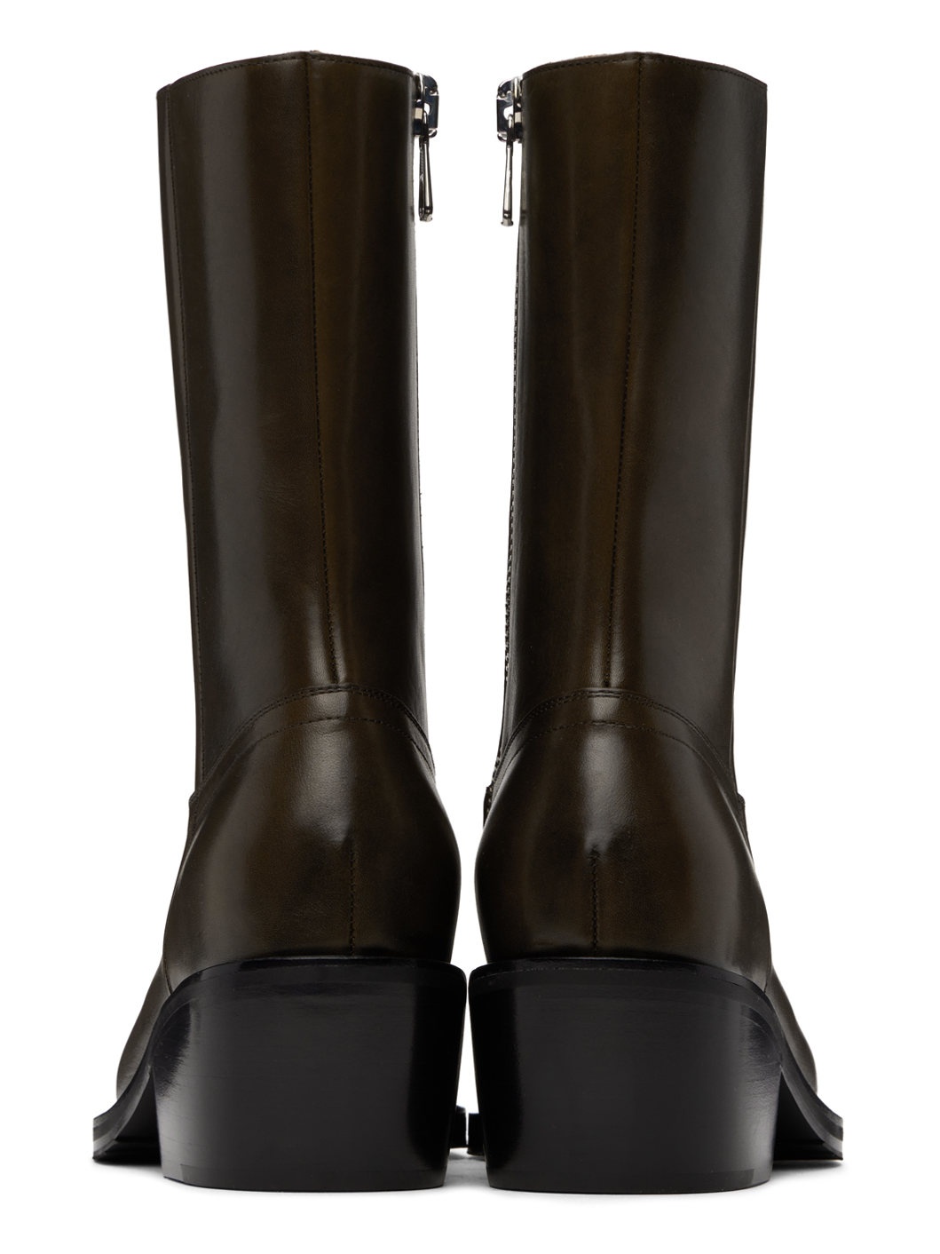 Brown Mid-Calf Boots - 2