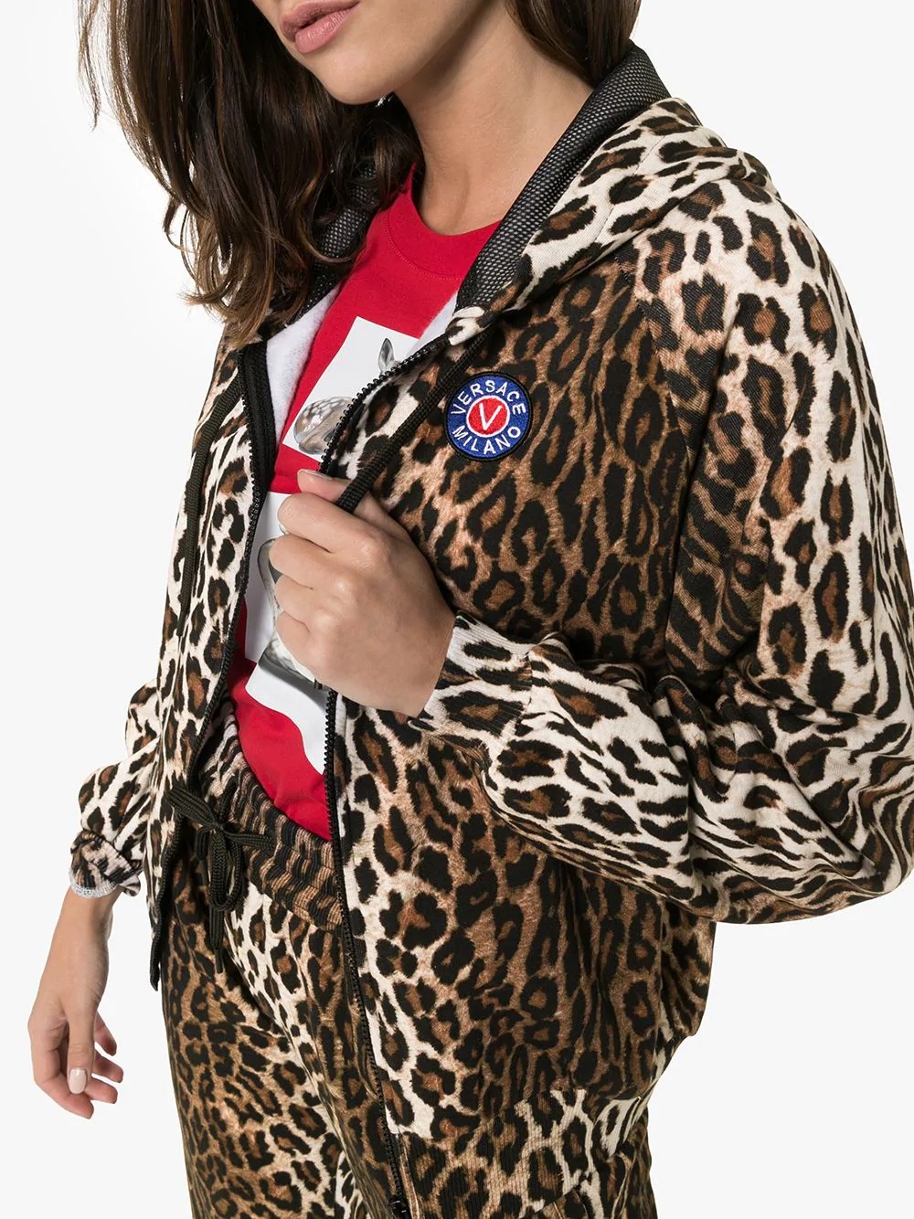 leopard print hoodie - 5