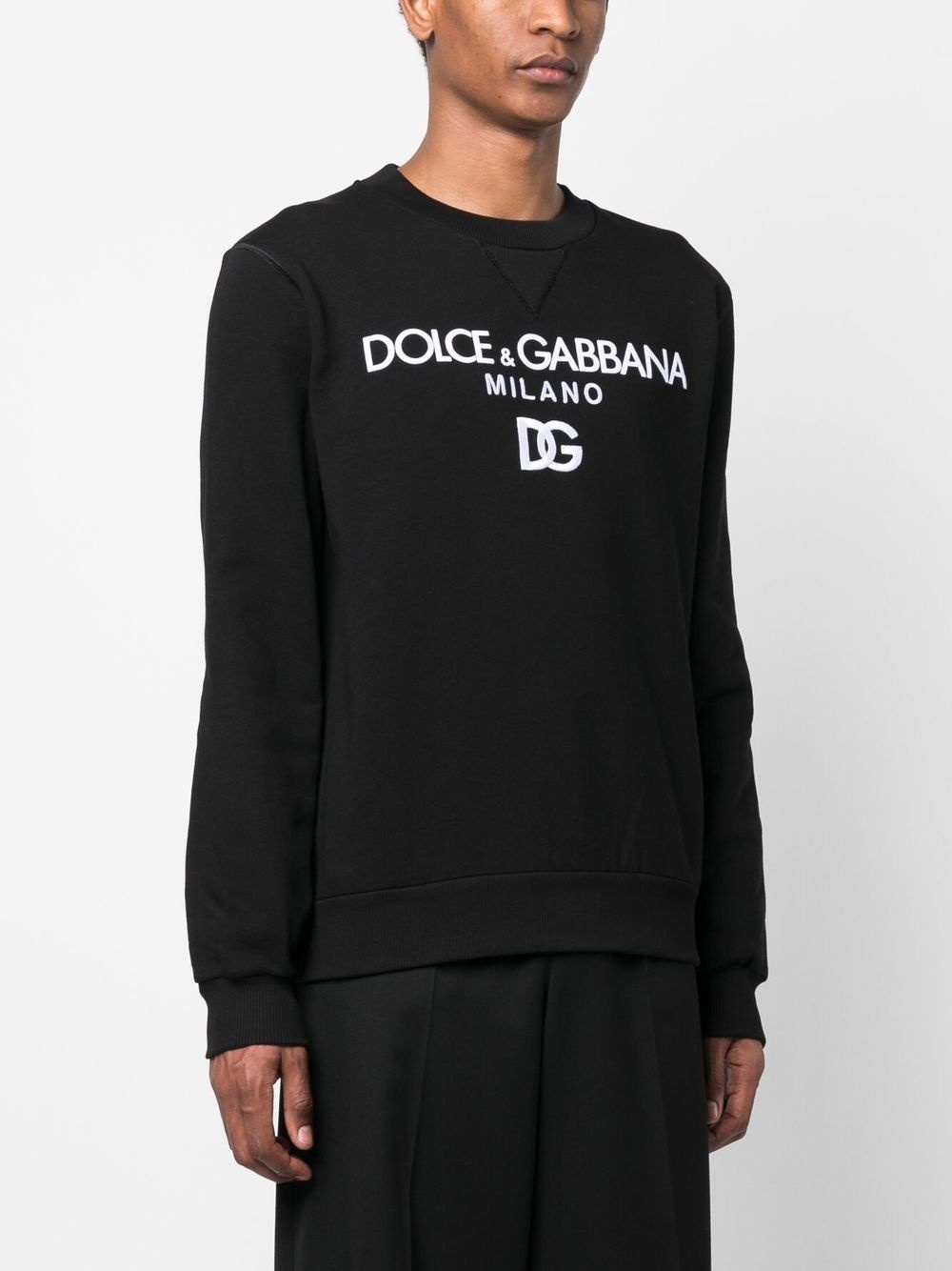 logo-embroidered cotton sweatshirt - 3