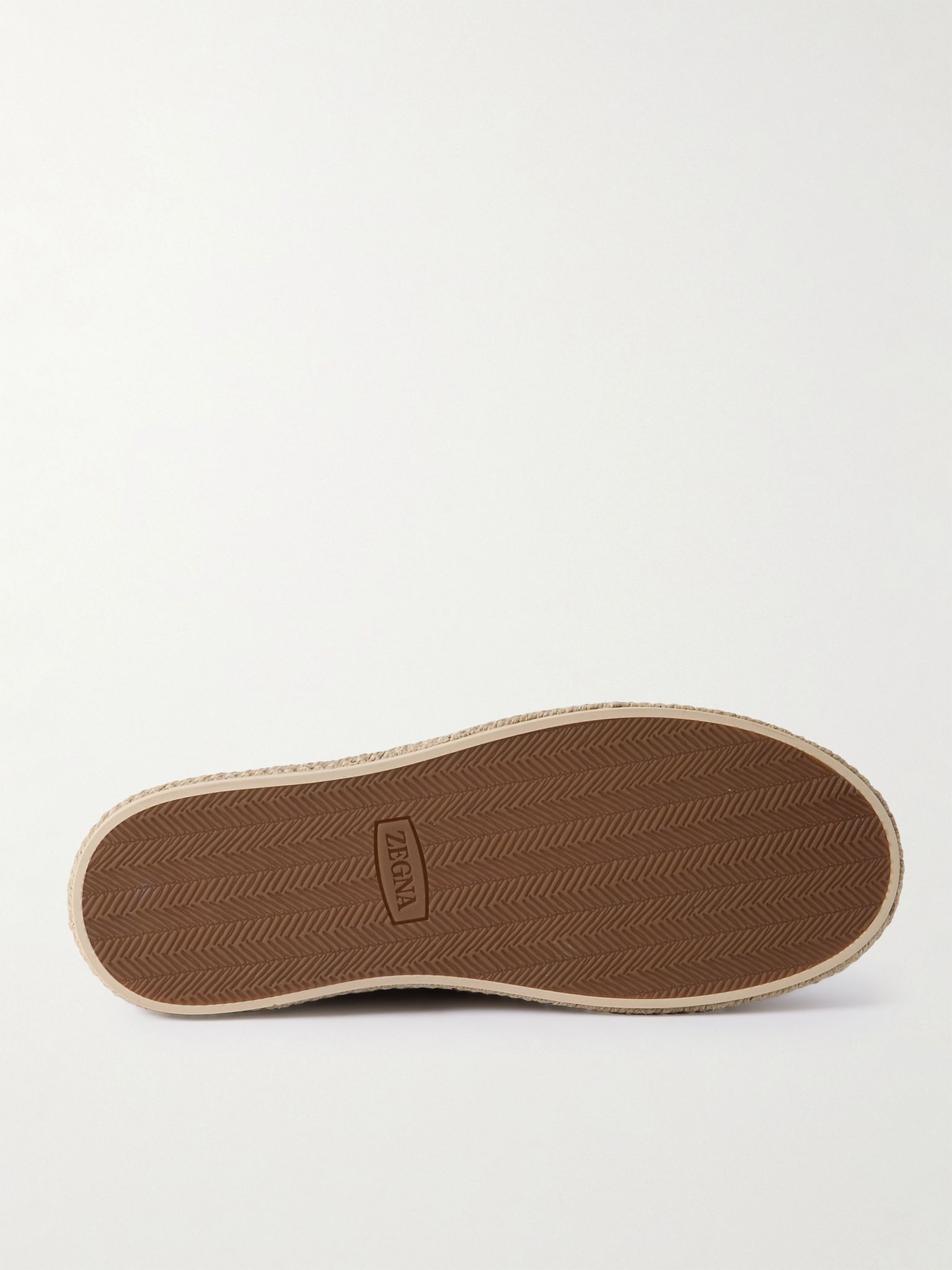 Triple Stitch™ Leather-Trimmed Suede Slip-On Sneakers Black - 3
