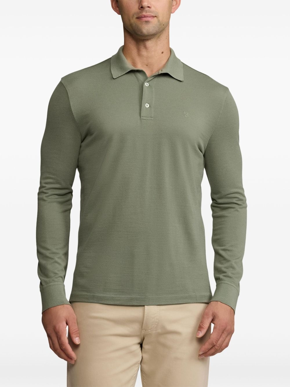 logo-embroidered polo shirt - 3