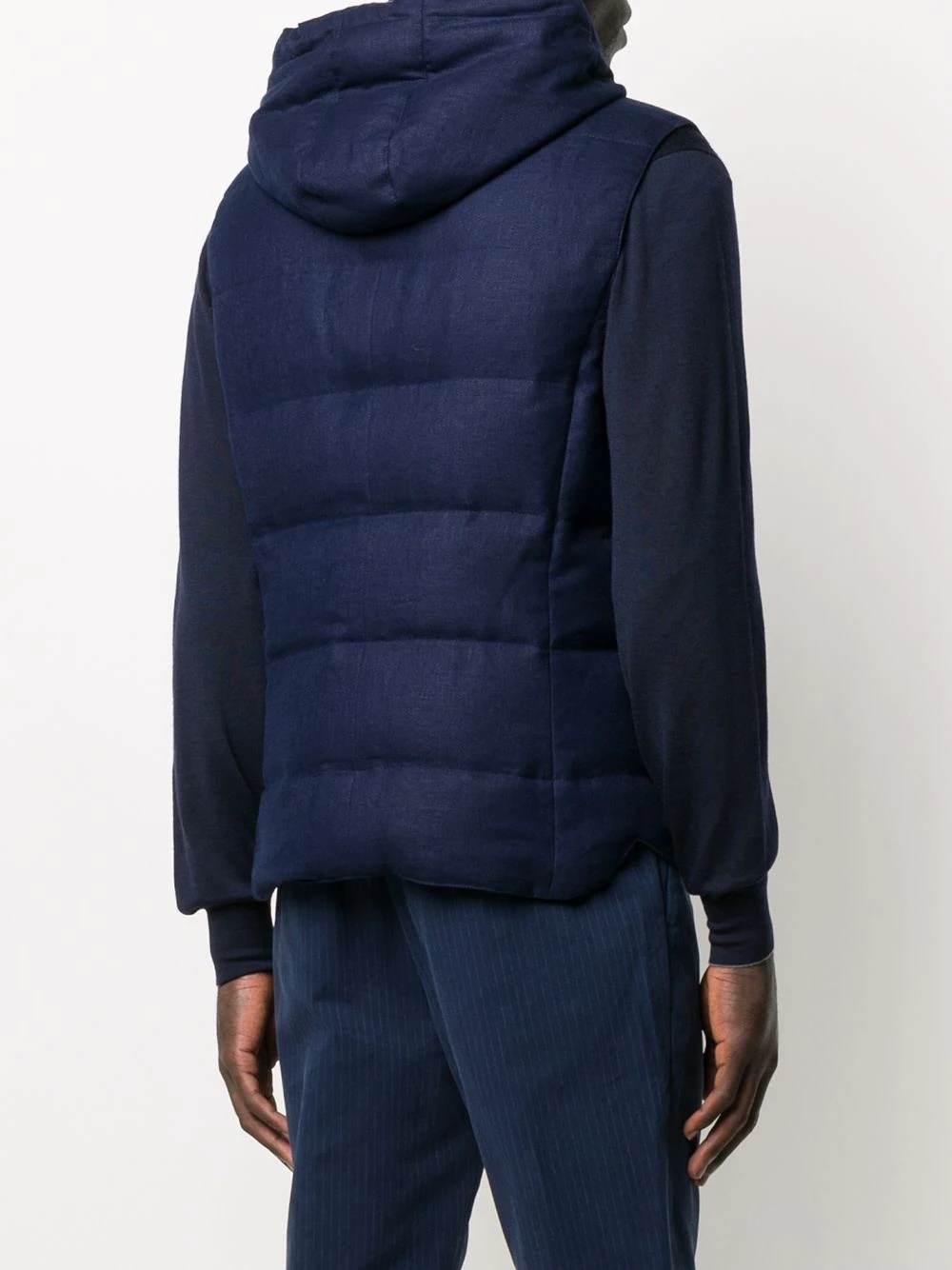 high-neck quilted gilet - 4