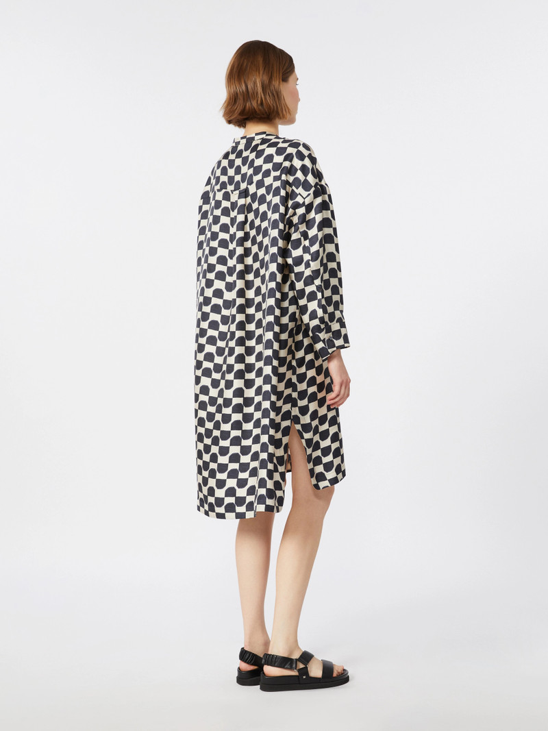 PINZA Pure silk twill kaftan - BLACK 4