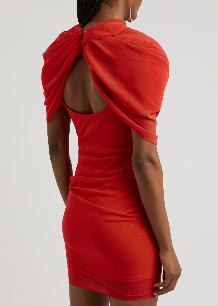 Jacquemus La Robe Castagna Chiffon Mini Dress - 3
