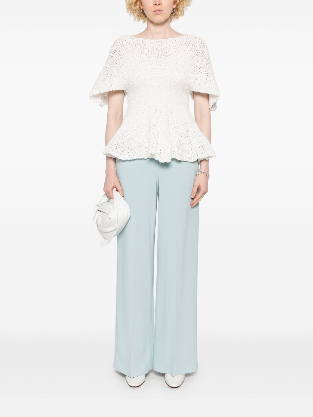 creased tailored trousers - 2