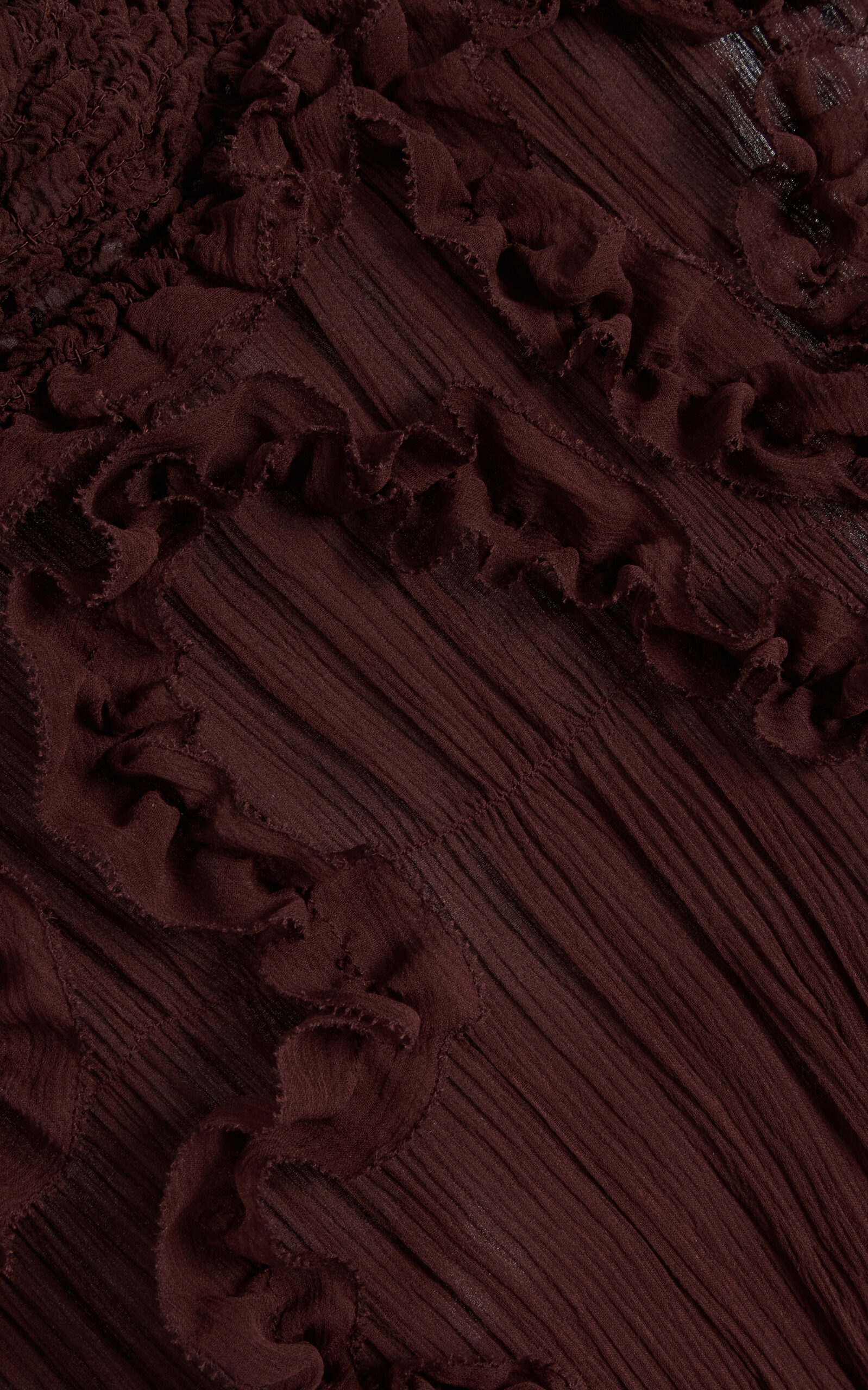 Verona Embroidered Silk Gown burgundy - 7