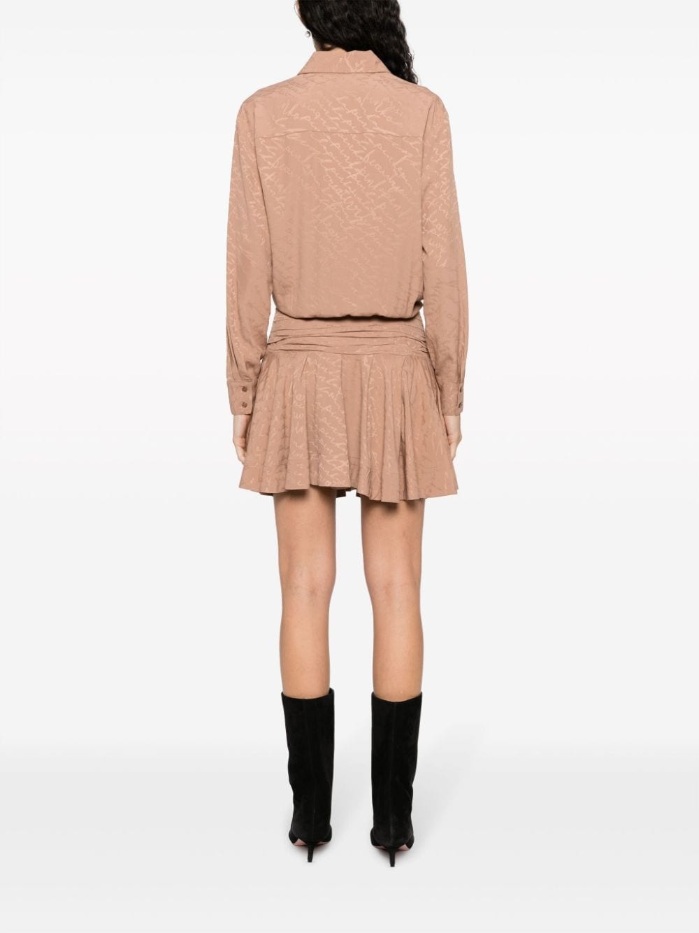Arzach logo-jacquard shirtdress - 4