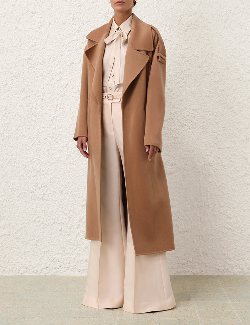 Zimmermann NATURA BELTED LONG COAT outlook